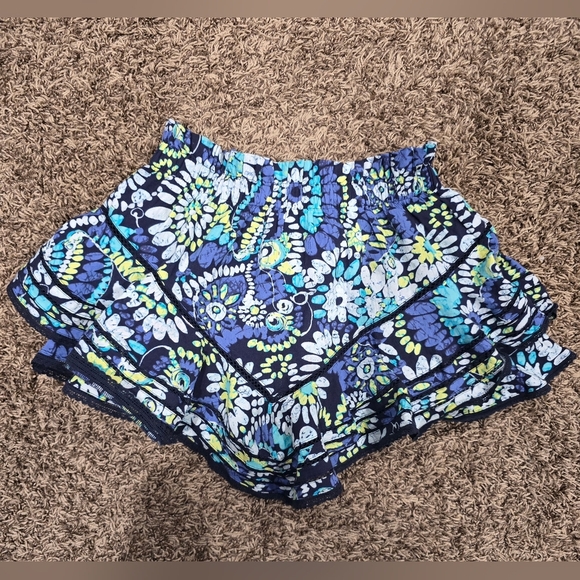 Aerie NWT Rock & Ruffle Asymmetric Ruffle Navy Floral Skort Size XS - Picture 4 of 6